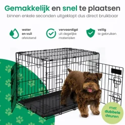 Hondenbench M - Incl. Plaid - 2 Deuren
