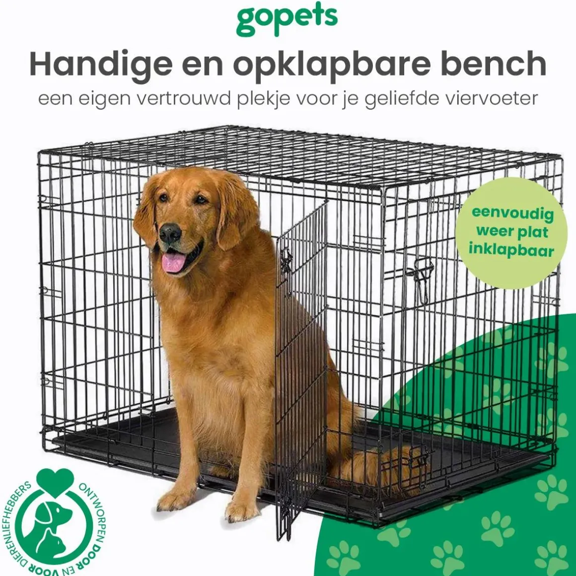 Hondenbench M - Incl. Plaid - 2 Deuren