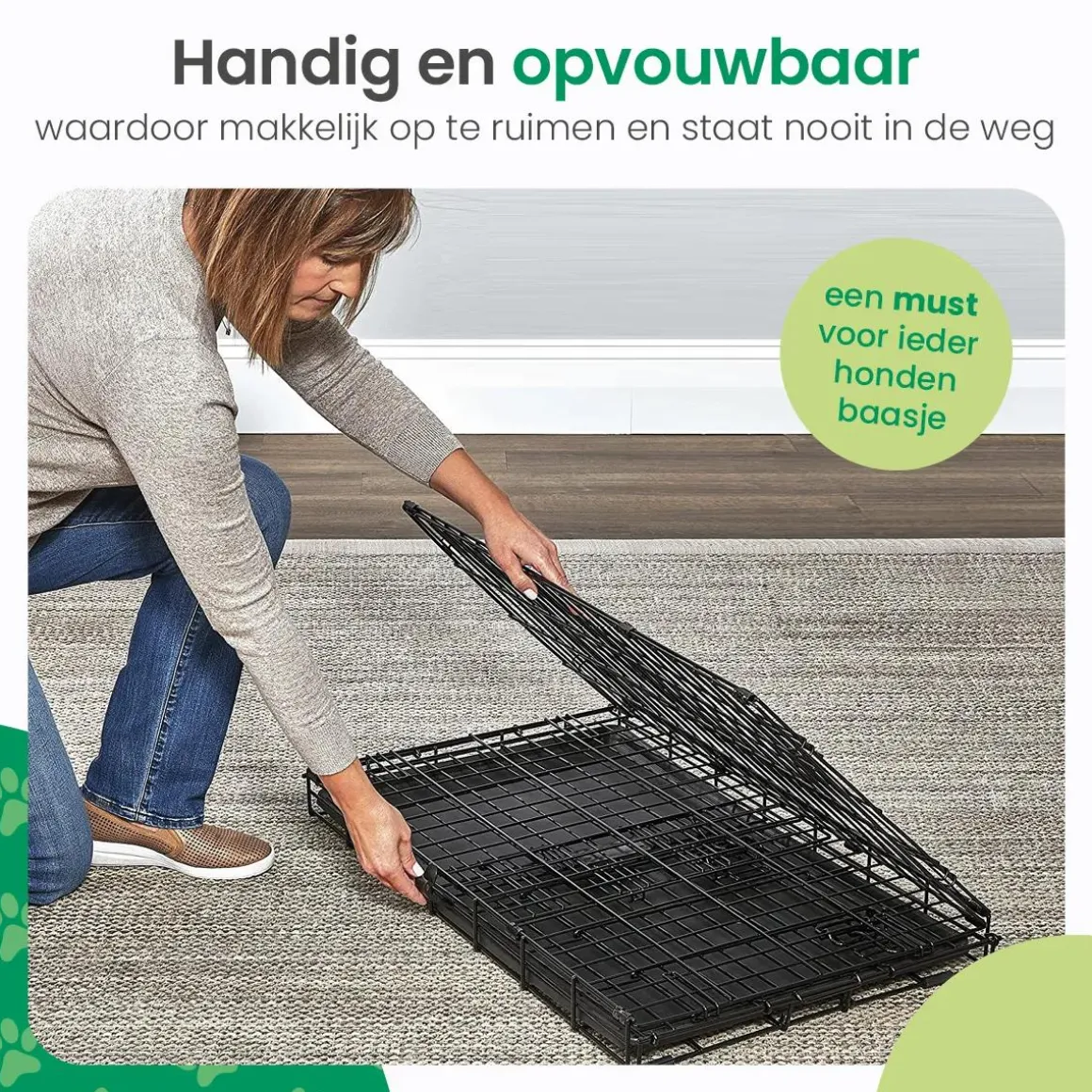Hondenbench M - Incl. Plaid - 2 Deuren