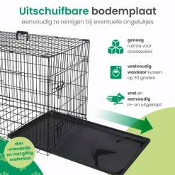 Hondenbench XL - Incl. Plaid - 2 Deuren