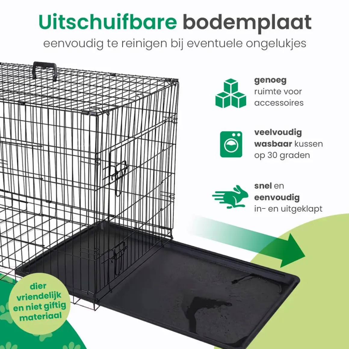 Hondenbench XL - Incl. Plaid - 2 Deuren