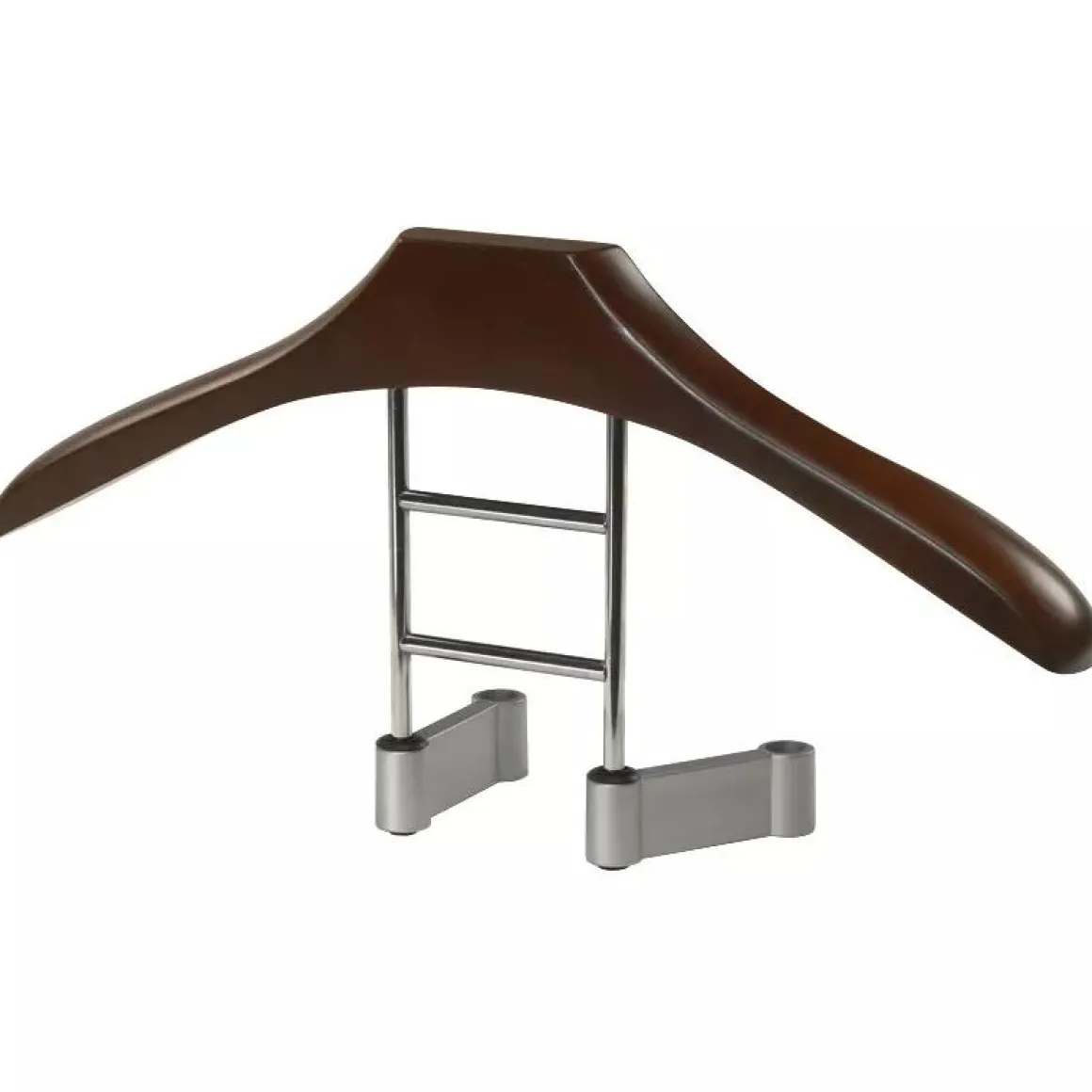 Houten kledinghanger hoofdsteun