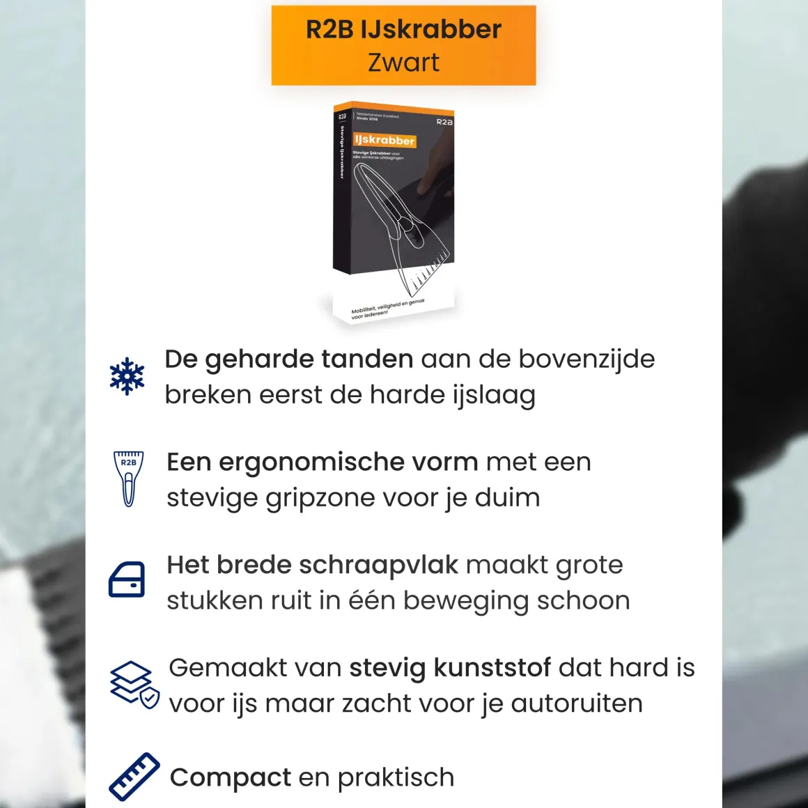 IJskrabber Auto met IJsbreker - Blauw