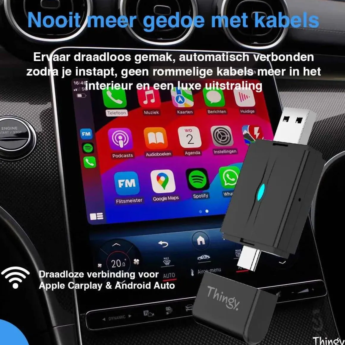 2-in-1 CarPlay Dongle USB-A & USB-C