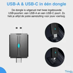 2-in-1 CarPlay Dongle USB-A & USB-C