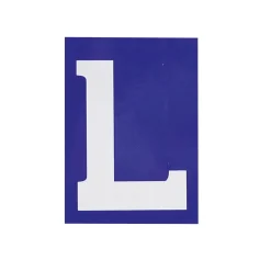 L-sticker voor lesmotor 5x7 cm
