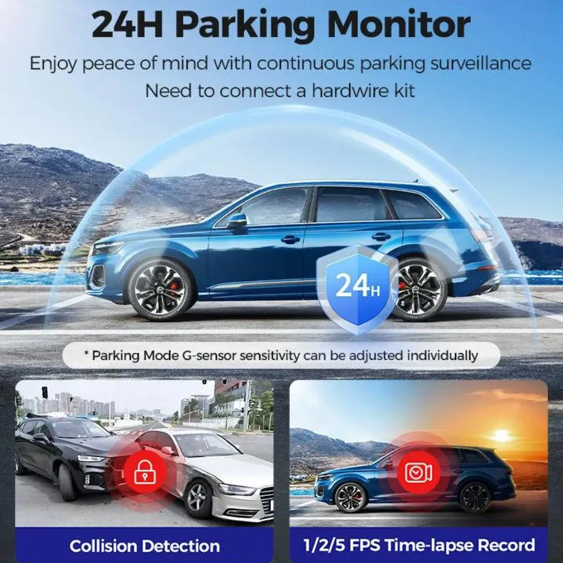 M360 2CH 4K Wifi GPS 64gb dashcam