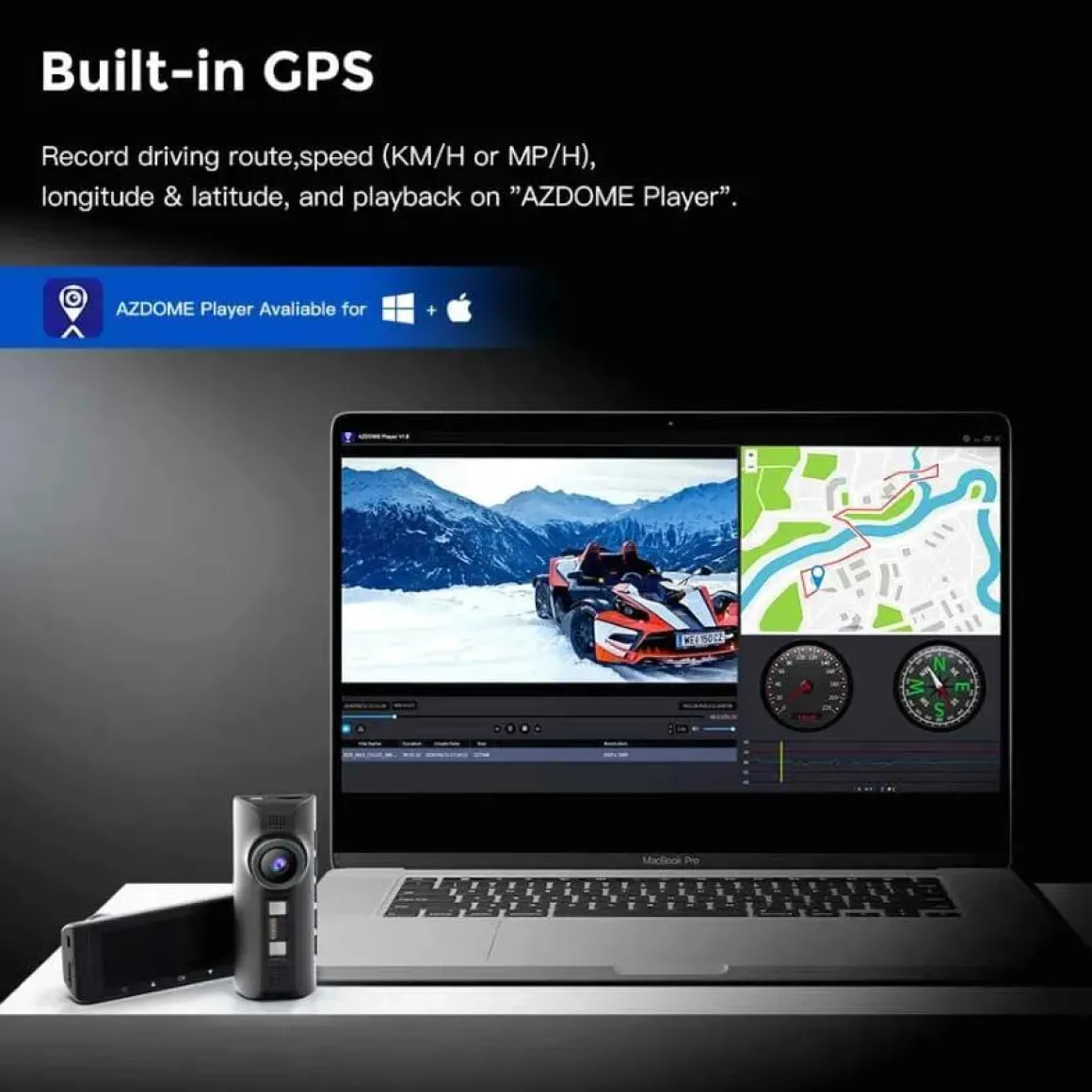 M550 Pro 2CH 4K Wifi GPS 64gb dashcam