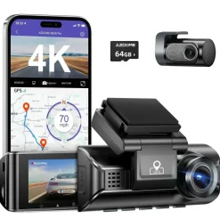 M550 Pro 2CH 4K Wifi GPS 64gb dashcam