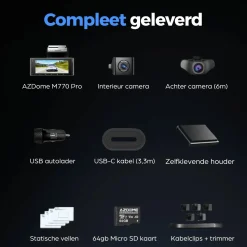 M770 Pro 2CH 4K Wifi GPS 64gb dashcam
