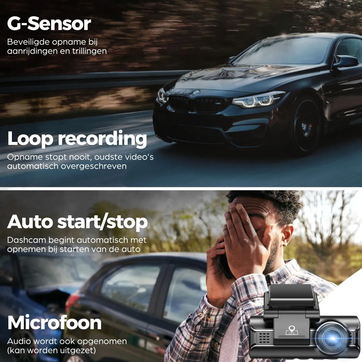 M770 Pro 2CH 4K Wifi GPS 64gb dashcam