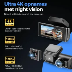 M770 Pro 2CH 4K Wifi GPS 64gb dashcam