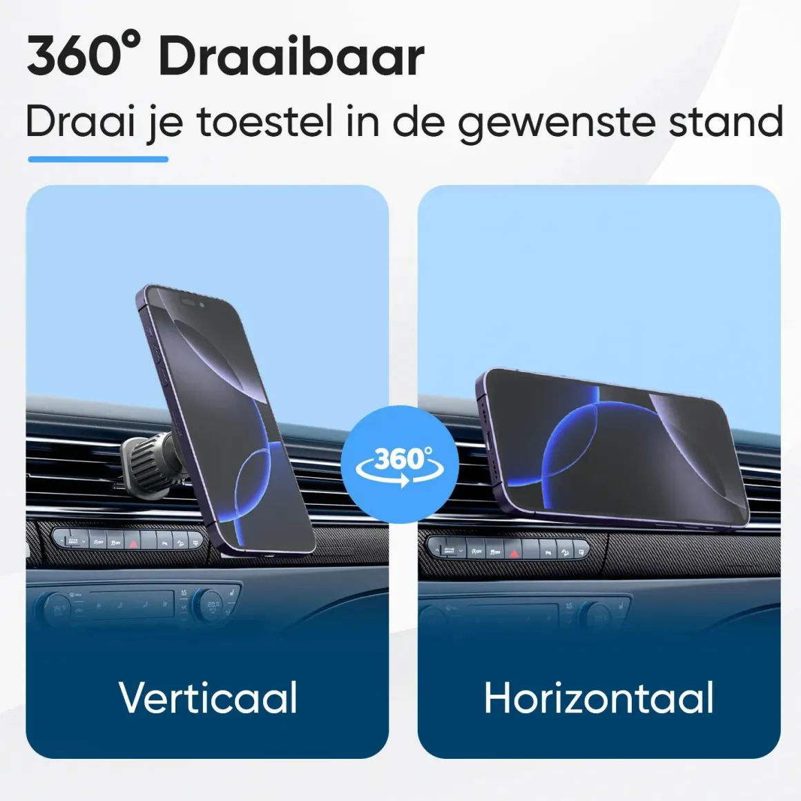 MagSafe Telefoonhouder Auto - Zwart