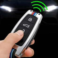 Metalen Sleutelhoesje voor Audi grijs D3