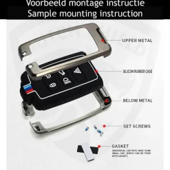 Metalen Sleutelhoesje voor Jaguar grijs A5