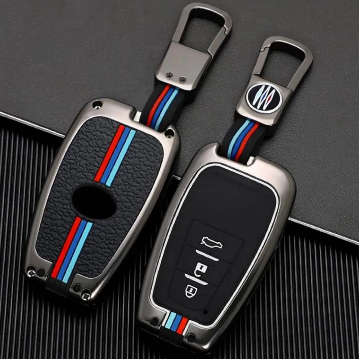 Metalen Sleutelhoesje voor Toyota grijs B3A