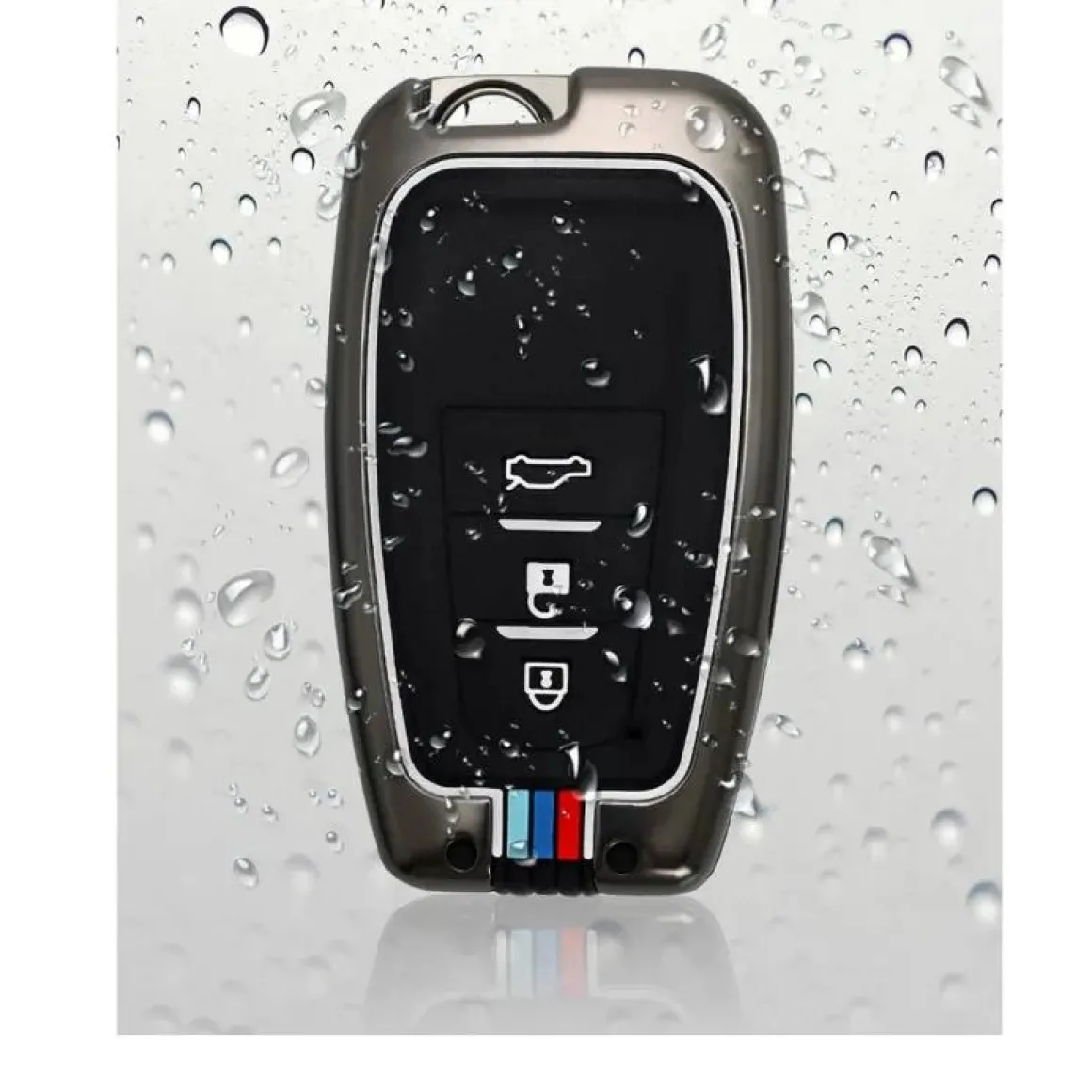 Metalen Sleutelhoesje voor Toyota grijs B3A