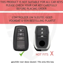 Metalen Sleutelhoesje voor Toyota grijs B3A