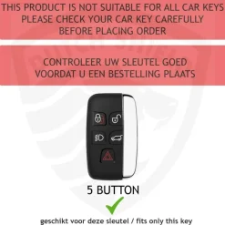 Metalen Sleutelhoesje voor Landrover grijs A5