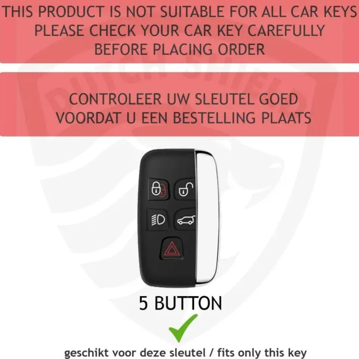 Metalen Sleutelhoesje voor Landrover grijs A5