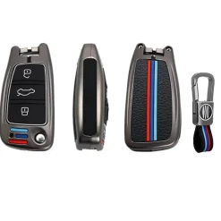Metalen Sleutelhoesje voor Audi grijs C3