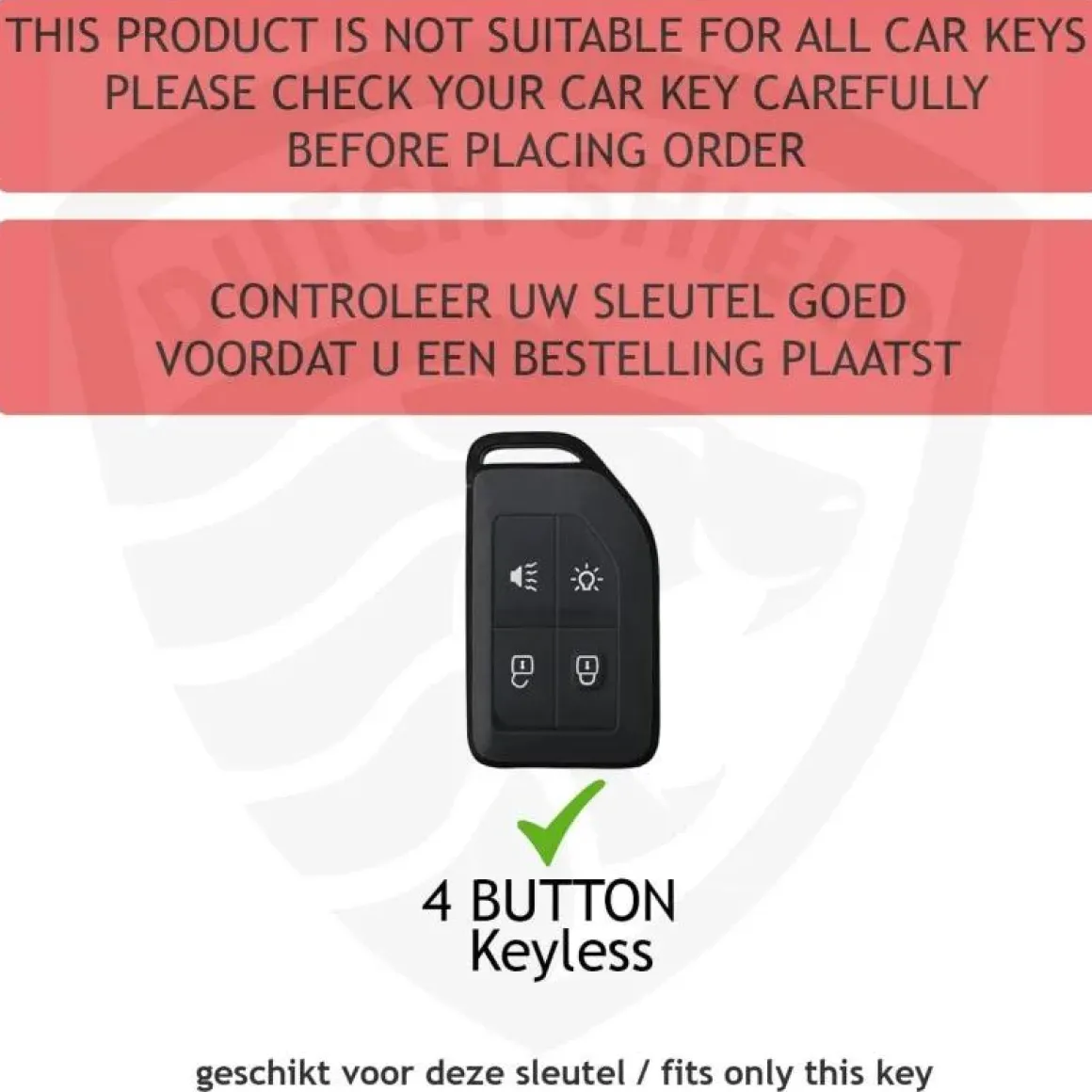 Metalen Sleutelhoesje voor Volvo Truck - 4 knoppen