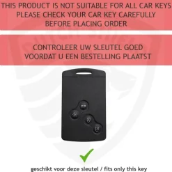Metalen Sleutelhoesje voor Renault grijs C2
