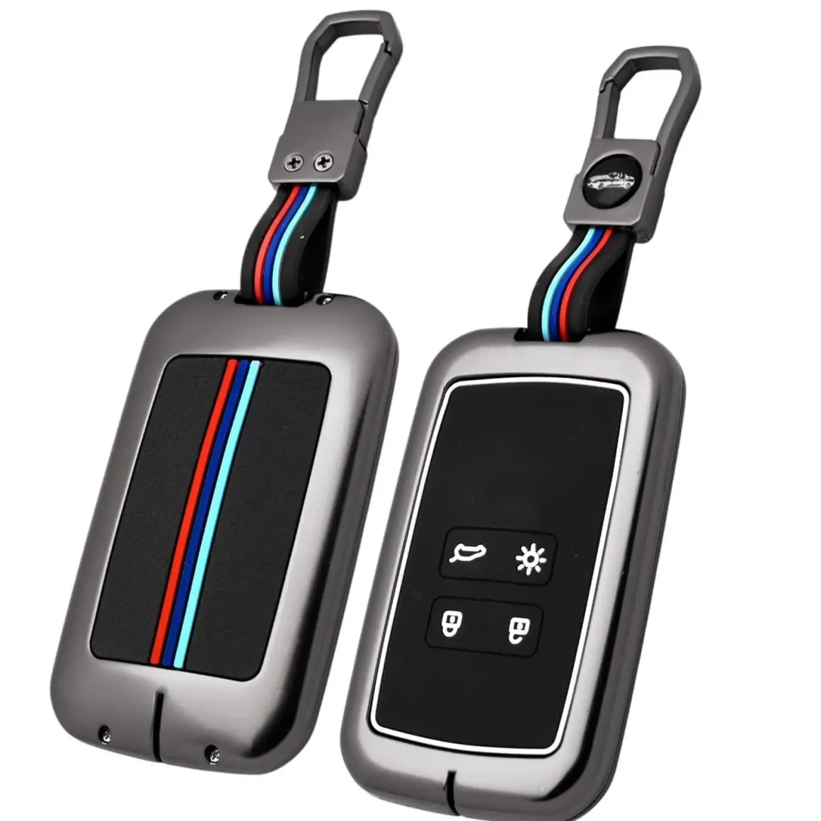 Metalen Sleutelhoesje voor Mitsubishi grijs B
