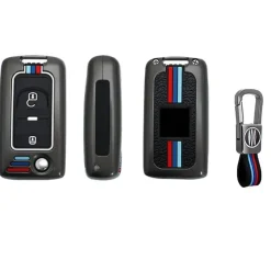 Metalen Sleutelhoesje voor Peugeot grijs D2