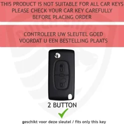 Metalen Sleutelhoesje voor Peugeot grijs D2