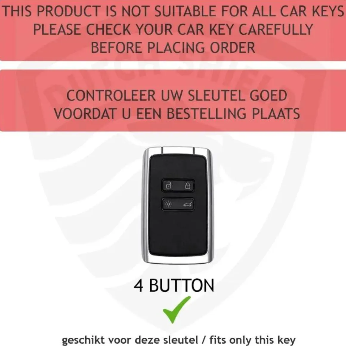 Metalen Sleutelhoesje voor Renault grijs B