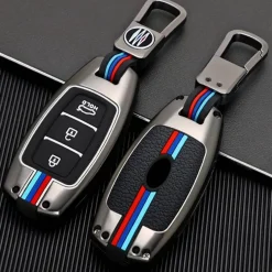 Metalen Sleutelhoesje voor Hyundai grijs D3