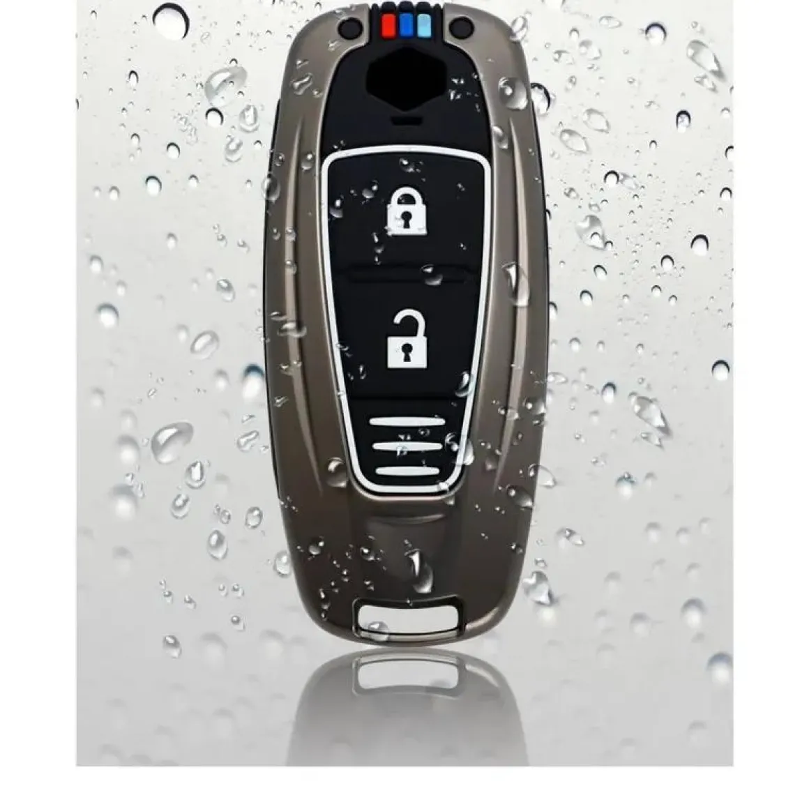 Metalen Sleutelhoesje voor Suzuki grijs A3A