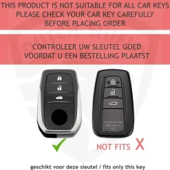 Metalen Sleutelhoesje voor Toyota grijs A3