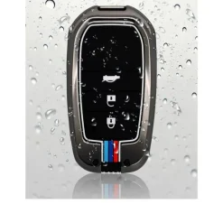 Metalen Sleutelhoesje voor Toyota grijs A3