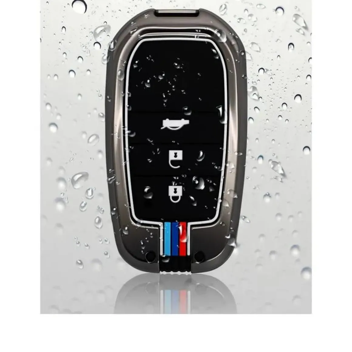 Metalen Sleutelhoesje voor Toyota grijs A3