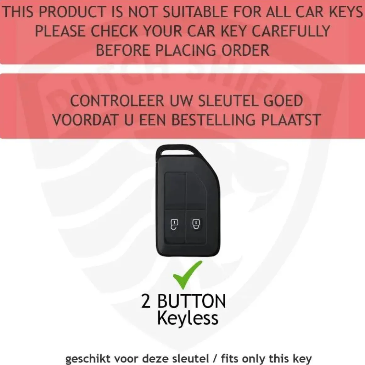 Metalen Sleutelhoesje voor Volvo Truck - 2 knoppen