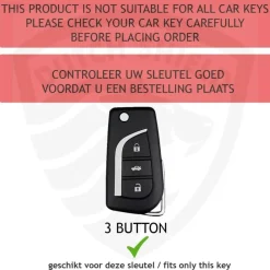 Metalen Sleutelhoesje voor Toyota grijs C3