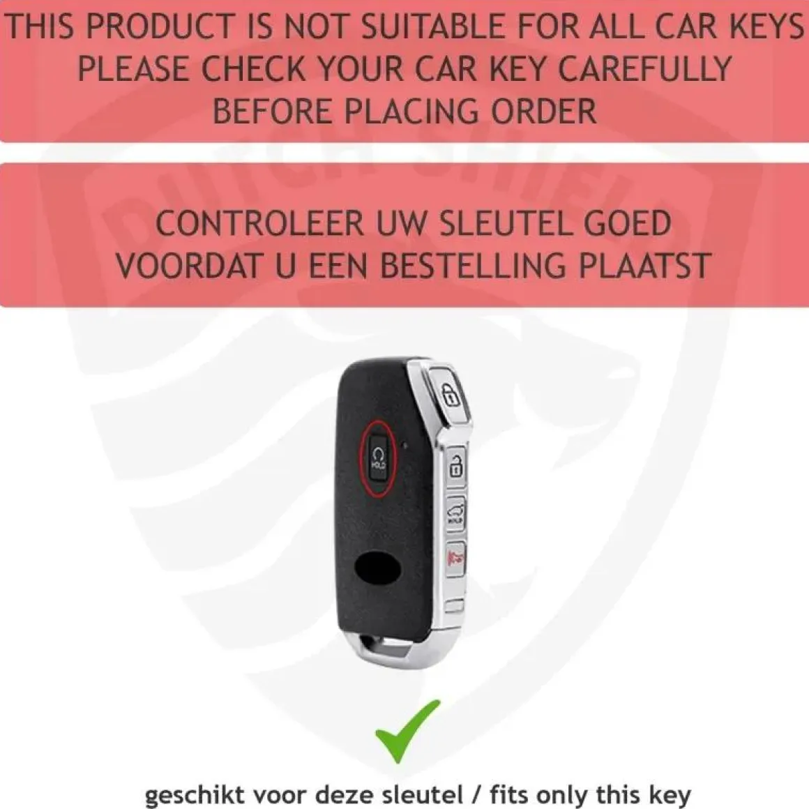 Metalen Sleutelhoesje voor Kia grijs C5