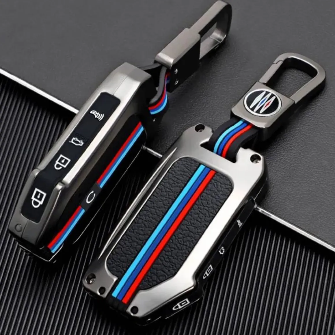 Metalen Sleutelhoesje voor Kia grijs C5