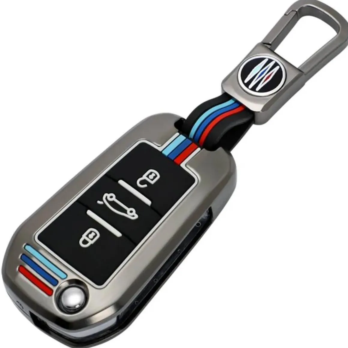 Metalen Sleutelhoesje voor Peugeot grijs A3