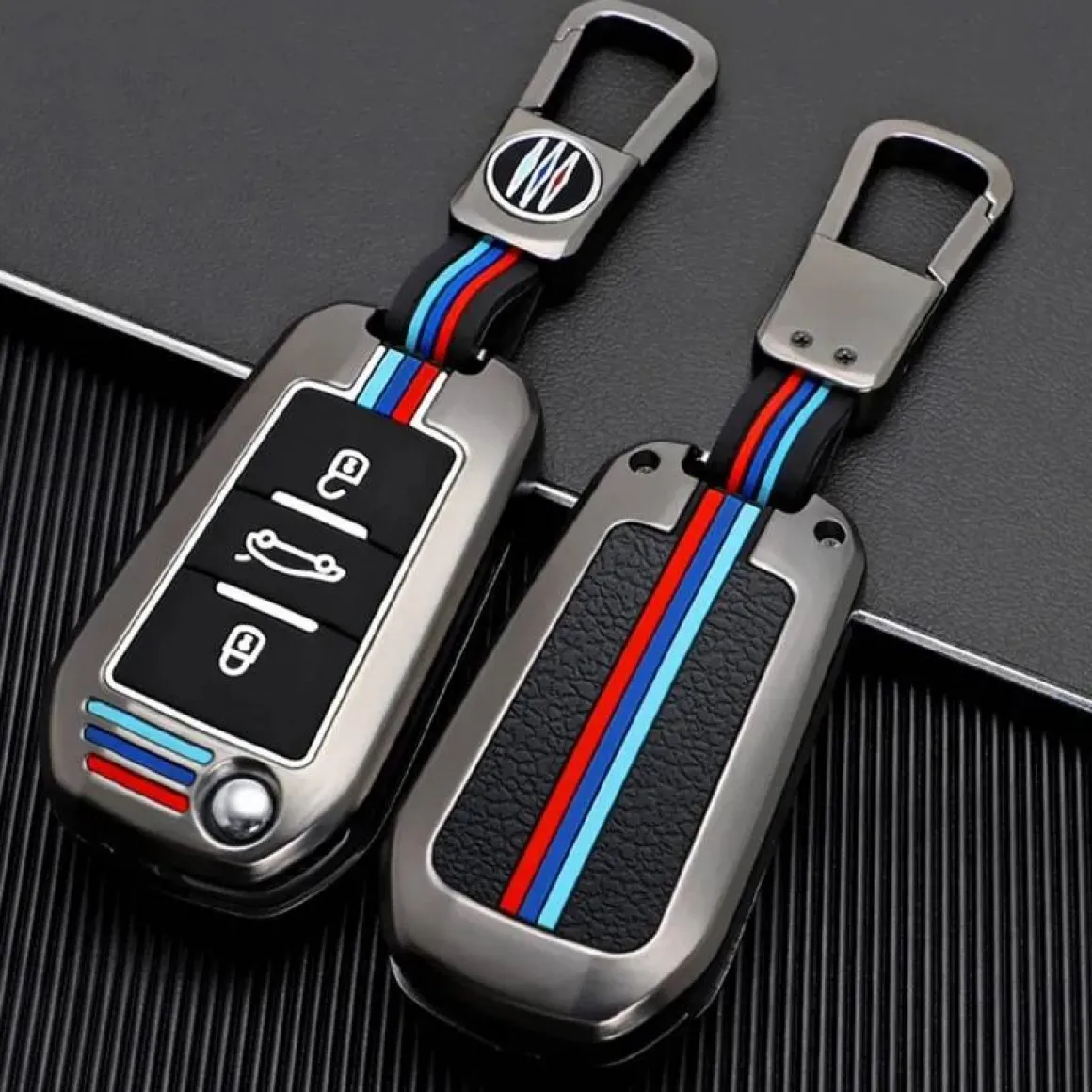 Metalen Sleutelhoesje voor Peugeot grijs A3
