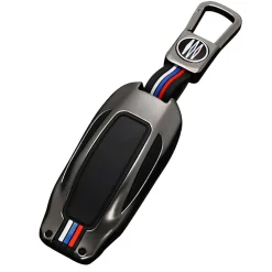 Metalen Sleutelhoesje voor Tesla Model X grijs B