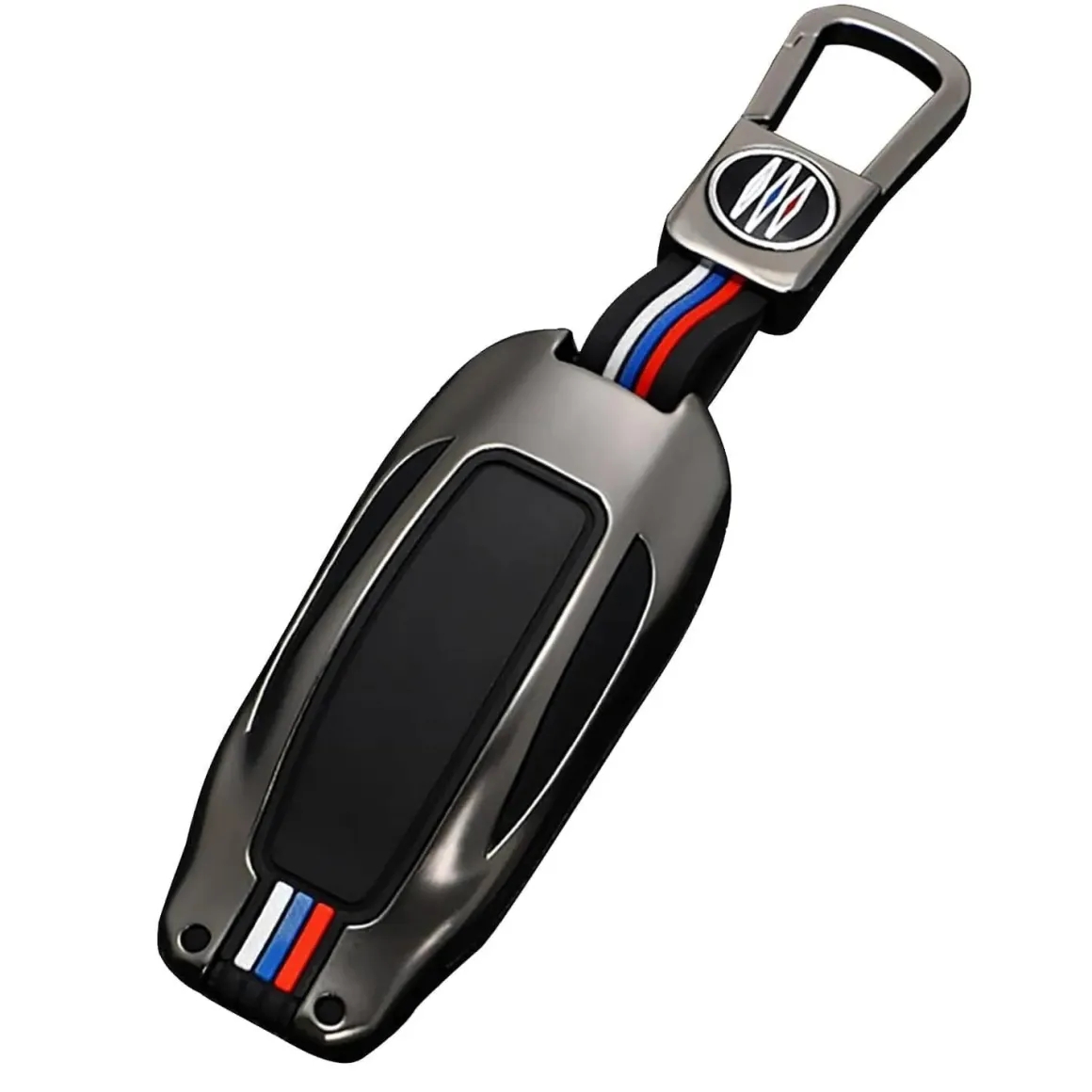 Metalen Sleutelhoesje voor Tesla Model X grijs B