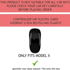 Metalen Sleutelhoesje voor Tesla Model X grijs B