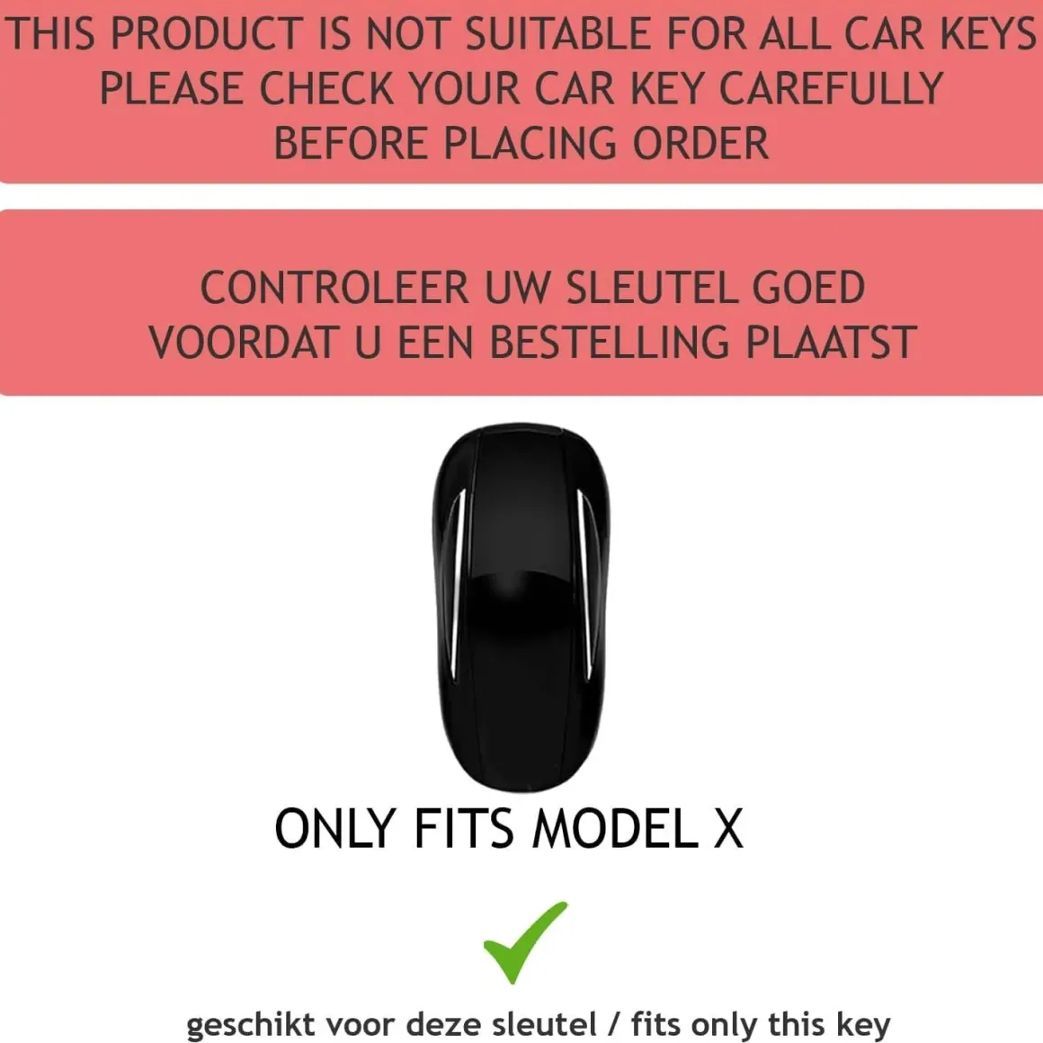 Metalen Sleutelhoesje voor Tesla Model X grijs B