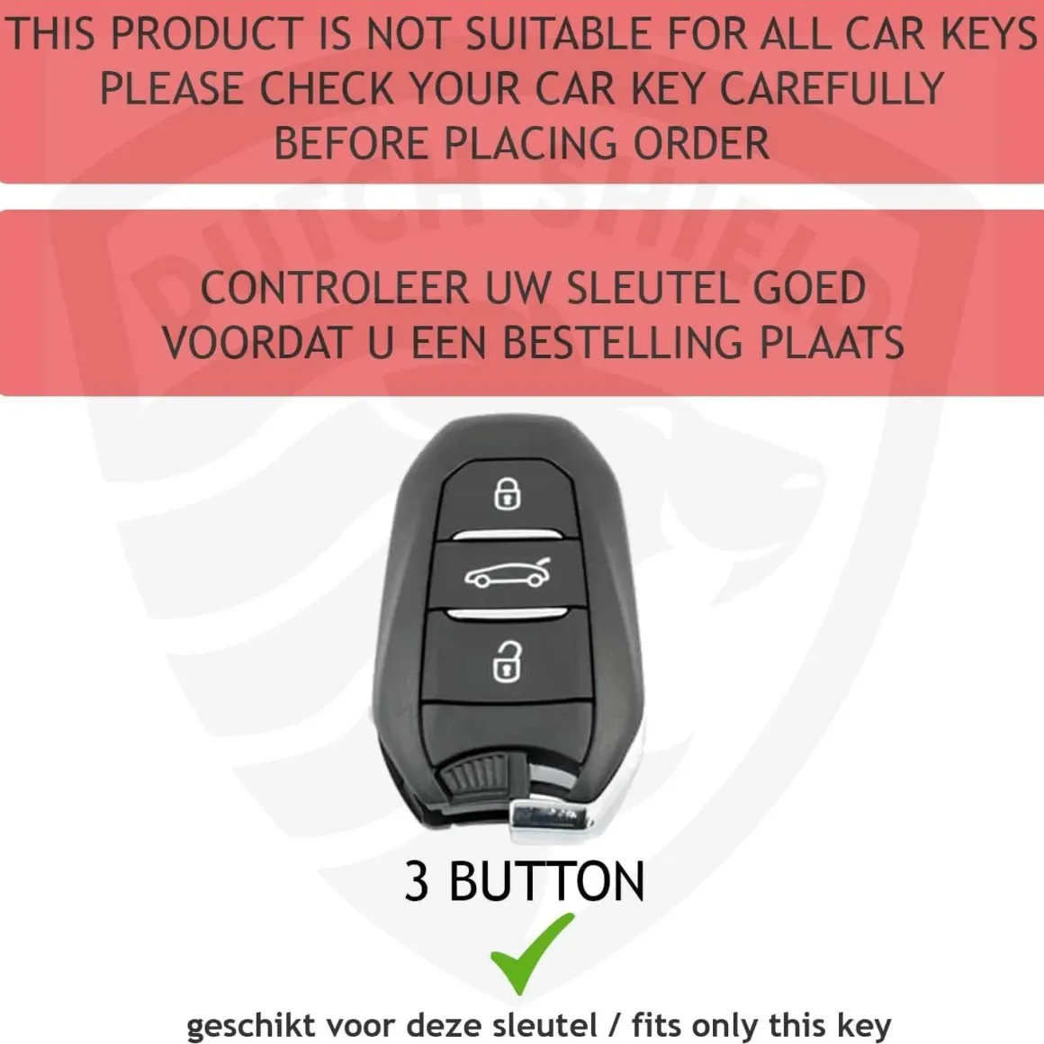 Metalen Sleutelhoesje voor Peugeot grijs B3