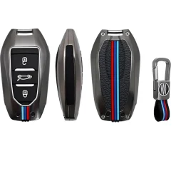 Metalen Sleutelhoesje voor Peugeot grijs B3