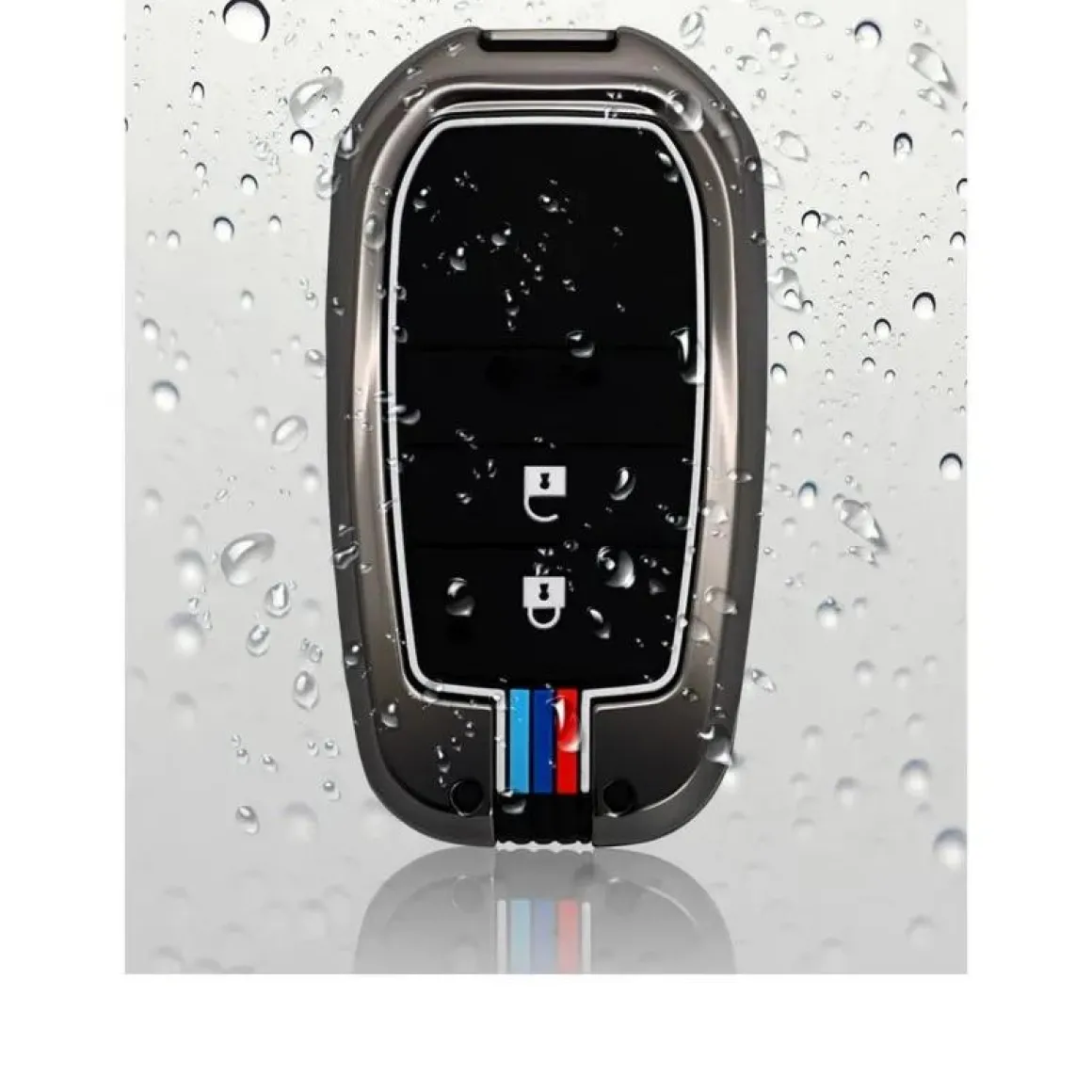 Metalen Sleutelhoesje voor Toyota grijs A2