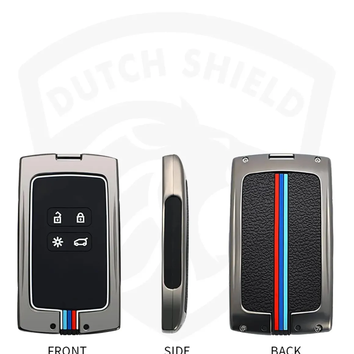 Metalen Sleutelhoesje voor Mitsubishi grijs A